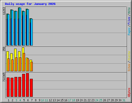 Daily usage for January 2026