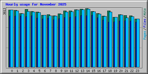 Hourly usage for November 2025