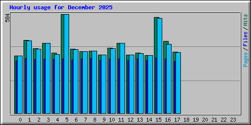 Hourly usage for December 2025