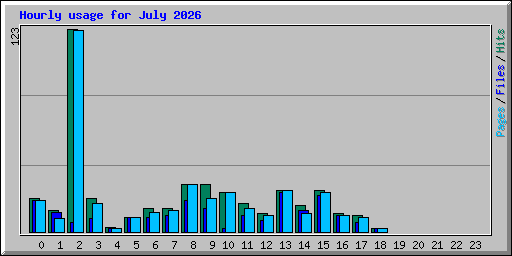 Hourly usage for July 2026